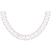 Roze Bloemen Glitter Butterfly Verjaardag Banner (Alle)