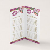  Roze Bloemen Glitter Lip Prijs en Service Visitekaartje (Binnen)