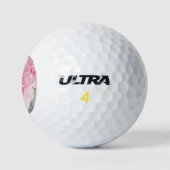 Roze bloemen golfballen (Logo)