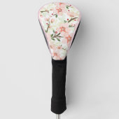 Roze bloemen golfheadcover (Voorkant)