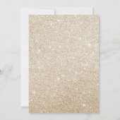 Roze Bloemen Goud Glitter Blauw Moslim Bruiloft Kaart (Achterkant)