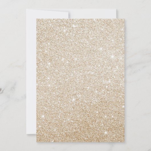 Roze Bloemen Goud Glitter Islamitische Moslim Brui Kaart (Achterkant)