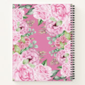 Roze Bloemen Goud Glitter Vrijgezellenfeest Gesche Notitieboek (Achterkant)