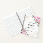 Roze Bloemen Goud Glitter Vrijgezellenfeest Gesche Notitieboek (Binnen)