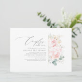 Roze Bloemen Goud Groen Koppels Douche Kaart (Staand voorkant)