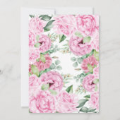 Roze Bloemen Goud Nuestra Boda Spaans Bruiloft Kaart (Achterkant)