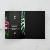 Roze bloemen gouden glitter bladeren verjaardagsfe (Binnen)