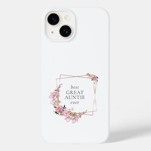 Roze Bloemen Gouden Krans Gepersonaliseerd Case-Mate iPhone Case (Achterkant)