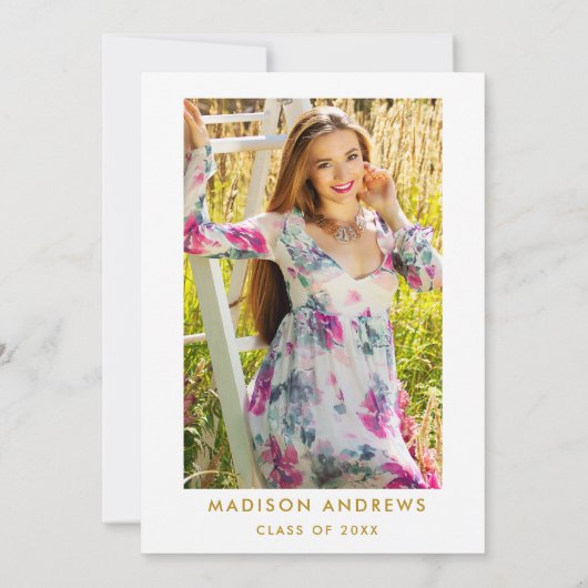 Roze Bloemen Graduation Party Uitnodigen - Terug F Kaart (Achterkant)