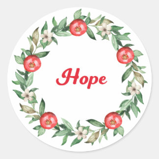 Roze Bloemen Granaatappel Spirituele Stickers - Ho