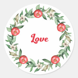 Roze Bloemen Granaatappel Spirituele Stickers - Li