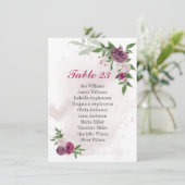 roze bloemen grijze kaart (Staand voorkant)