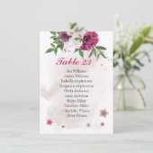 roze bloemen grijze kaart (Staand voorkant)