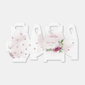 roze bloemen groen bedankdoosjes (Uitgevouwen)