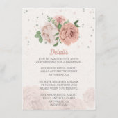 roze bloemen groen botanisch informatiekaartje (Voorkant)