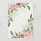 roze bloemen groen botanisch informatiekaartje (Achterkant)