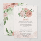 roze bloemen groen botanisch informatiekaartje (Voorkant / Achterkant)