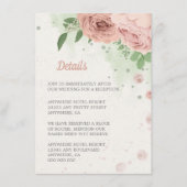 roze bloemen groen botanisch informatiekaartje (Voorkant)