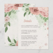 roze bloemen groen botanisch informatiekaartje (Voorkant / Achterkant)