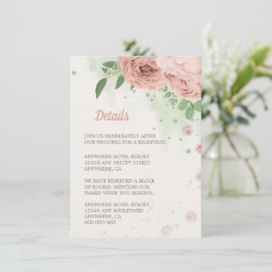 roze bloemen groen botanisch informatiekaartje