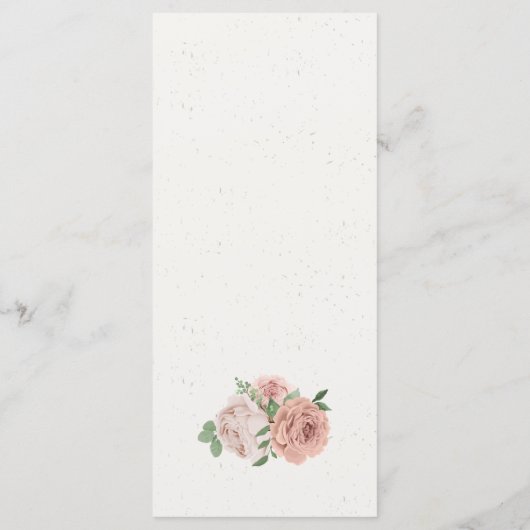 roze bloemen groen botanisch menu (Achterkant)