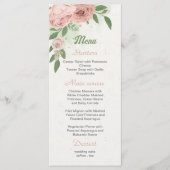 roze bloemen groen botanisch menu (Voorkant)