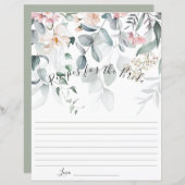 Roze Bloemen Groen Bruid Recept (Voorkant / Achterkant)