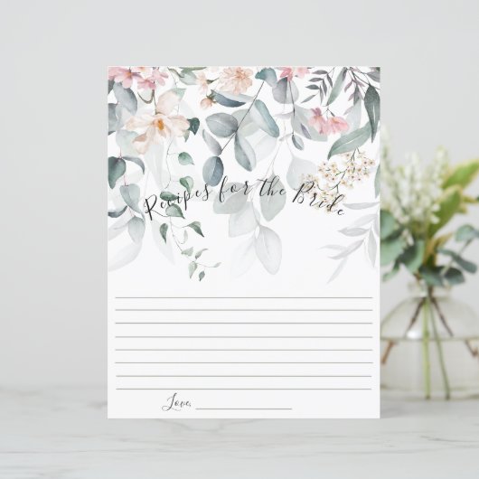 Roze Bloemen Groen Bruid Recept (Staand voorkant)