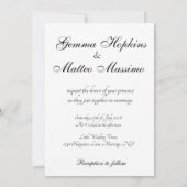 Roze Bloemen Groen Bruiloft Kaart (Achterkant)