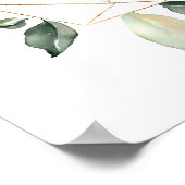 Roze bloemen, groen Guess How Many Kisses spel Poster (Hoek)