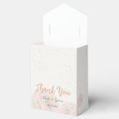 roze bloemen groen voor botanische bruiloft bedankdoosjes (Geopend)