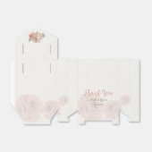 roze bloemen groen voor botanische bruiloft bedankdoosjes (Uitgevouwen)