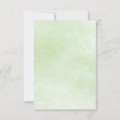 Roze bloemen groene achtergrond RSVP kaartje (Achterkant)