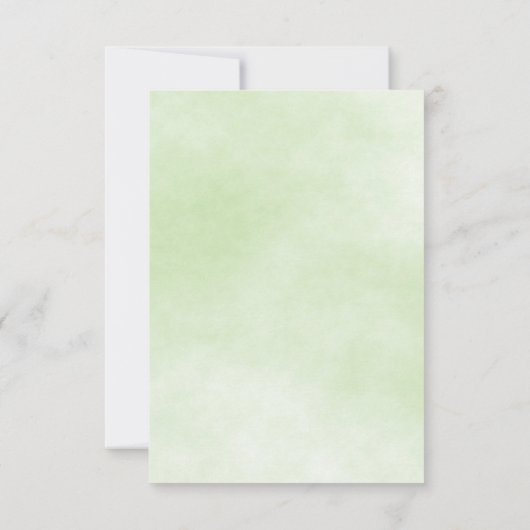 Roze bloemen groene achtergrond RSVP kaartje (Achterkant)