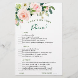 Roze Bloemen Groene Bruiloft Feestspel