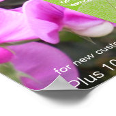 Roze bloemen groene holistische gezondheidsprijs poster (Hoek)