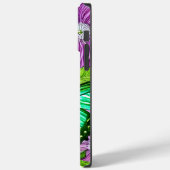 Roze bloemen groene vlinder | Gepersonaliseerde na Case-Mate iPhone Case (Achterkant / Links)