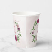 roze bloemen groener dan bruinkoolbloemen papieren bekers (Rechts)