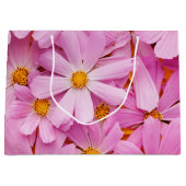 Roze bloemen groot cadeauzakje (Voorkant)