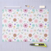 roze bloemen Groovy Retro Design Tissuepapier (Craft)