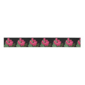 Roze bloemen grosgrain lint (Voorkant)