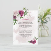 roze bloemen grove details informatiekaartje (Staand voorkant)