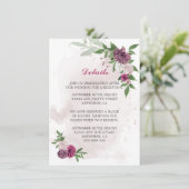 roze bloemen grove details informatiekaartje (Staand voorkant)