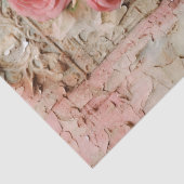 Roze Bloemen Grunge Decoupage Tissuepapier (Detail)