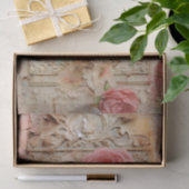 Roze Bloemen Grunge Decoupage Tissuepapier (Geschenk)