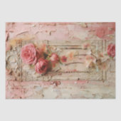 Roze Bloemen Grunge Decoupage Tissuepapier (Voorkant)