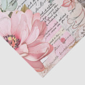 Roze  Bloemen Grunge Decoupage Tissuepapier (Detail)