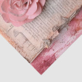 Roze  Bloemen Grunge Decoupage Tissuepapier (Detail)