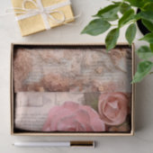 Roze  Bloemen Grunge Decoupage Tissuepapier (Geschenk)