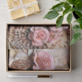 Roze  Bloemen Grunge Decoupage Tissuepapier (Geschenk)